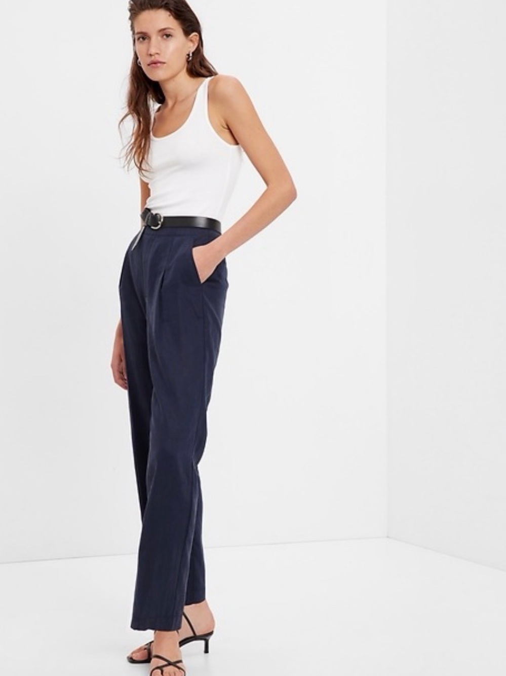 Gap Navy High Rise SoftSuit Trousers